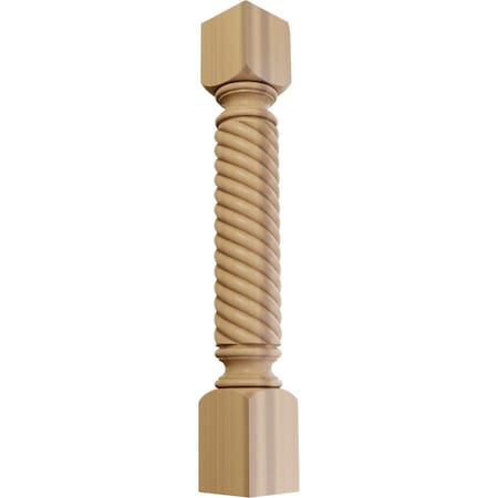 Ekena Millwork 5"W x 5"D x 35 1/2"H Hamilton Rope Cabinet Column, Cherry COL05X05X35HACH